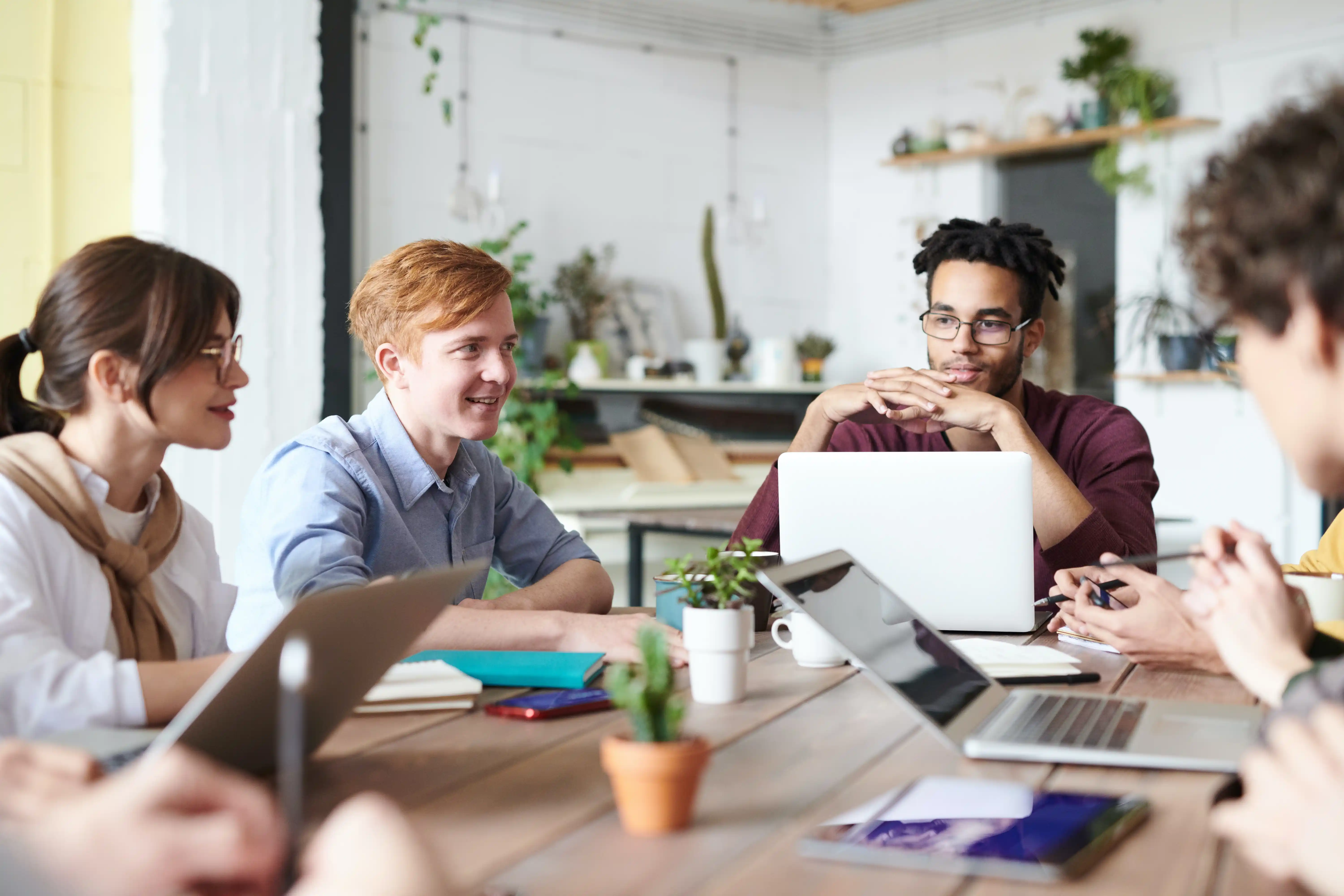 Young executives in a meeting